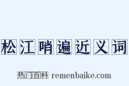 松江哨遍近义词是什么意思的图片